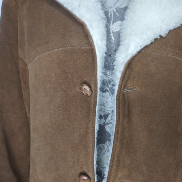 Oakton Limited Sz L Tall Leather Suede Shearling - Picture 4 of 8